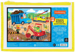 Construction Site 12 Pc Puzzle Pouch