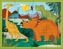Load image into Gallery viewer, Dinosaur Park 12 PC Puzzle Pouch

