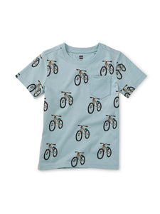 Printed Pocket Tee Mountain Bikes