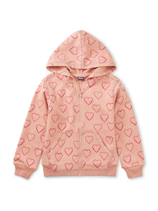 Going Places Hoodie Ombré Pink Hearts