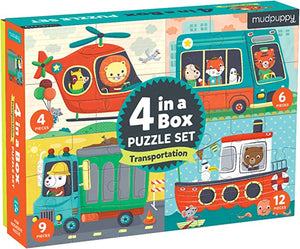 Transportation 4 In A Box Puzzle Set Transportation