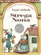 Load image into Gallery viewer, Strega Nona by Tomie dePaola board book cover, Strega Nona by her house
