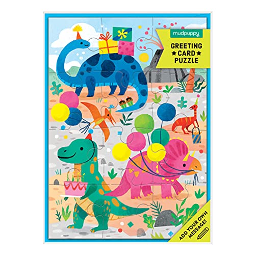 Dino Party Greeting Card Puzzle