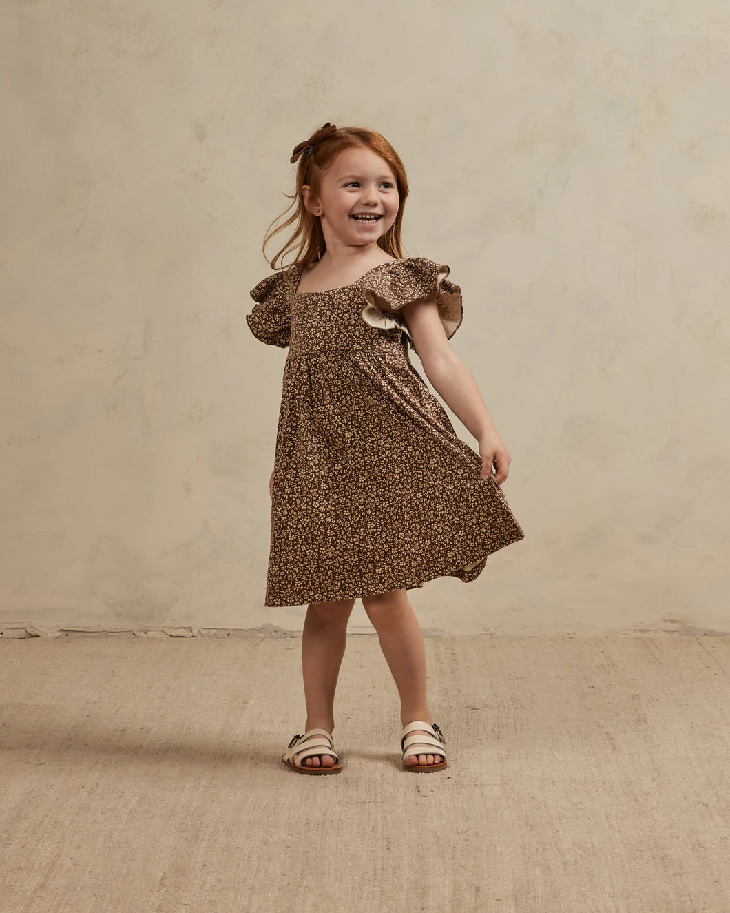 Mariposa Dress - Chocolate Floral
