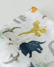 Load image into Gallery viewer, Dino Friends - Cotton Muslin Swaddle Blanket
