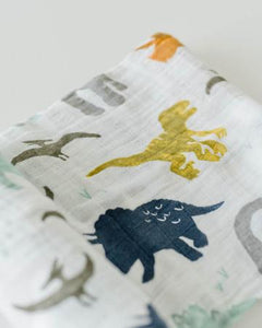 Dino Friends - Cotton Muslin Swaddle Blanket