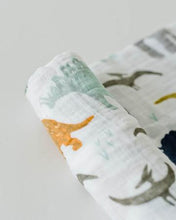 Load image into Gallery viewer, Dino Friends - Cotton Muslin Swaddle Blanket
