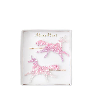 Unicorn Ombre Glitter Hair Slides