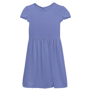 Flutter Sleeve Twirl Dress Forget Me Not
