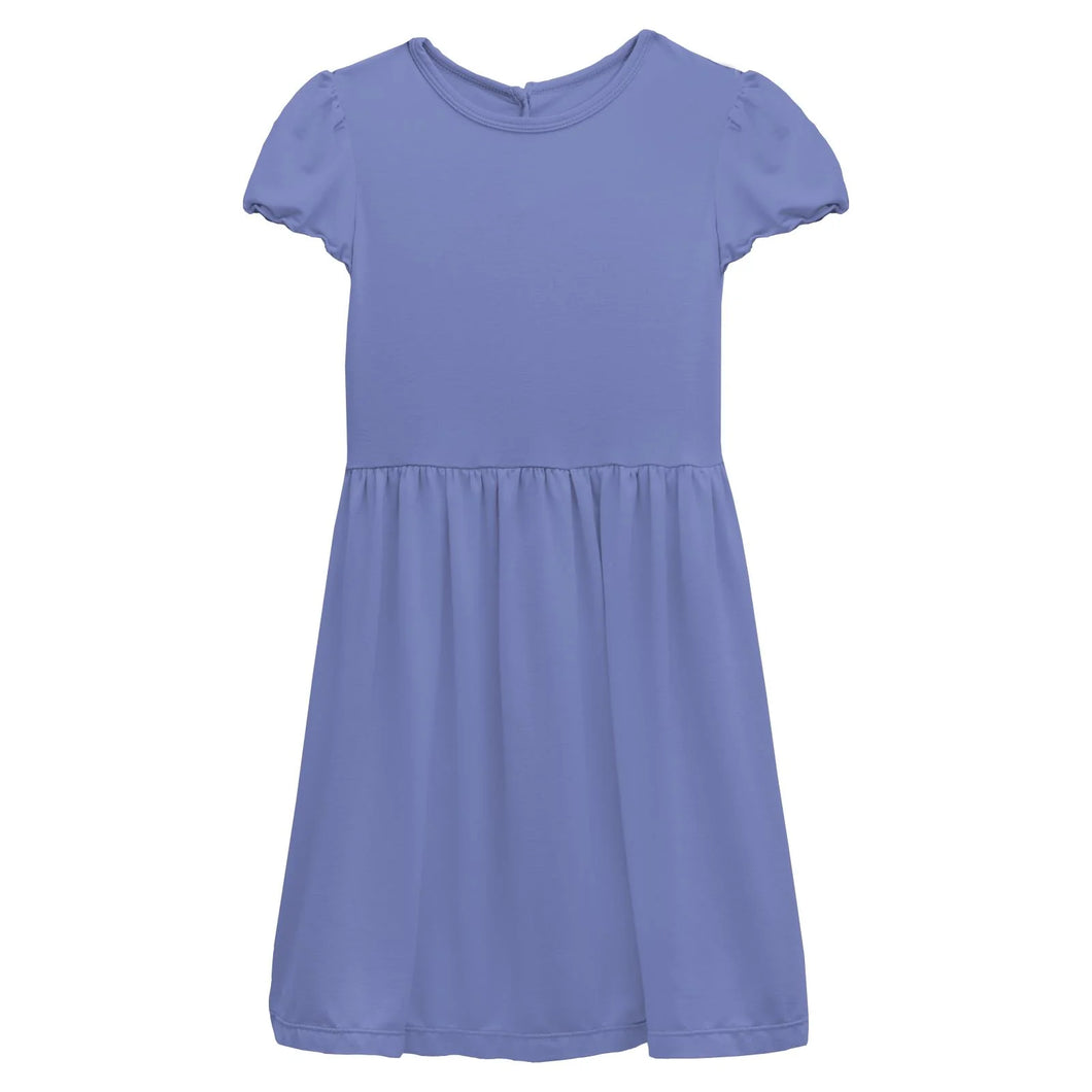 Flutter Sleeve Twirl Dress Forget Me Not