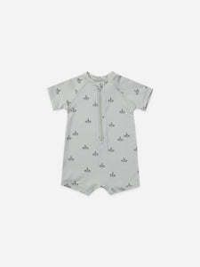 Boys Zip Rashguard - Boats