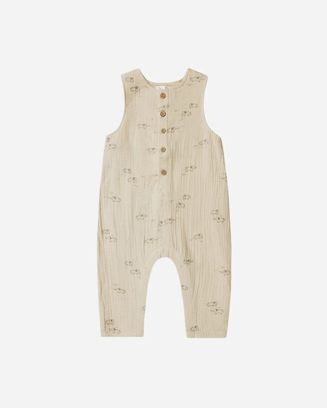 Button Jumpsuit - Elephants