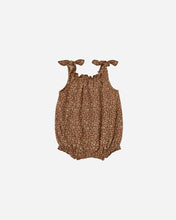 Load image into Gallery viewer, Shoulder Tie Bubble Onesie  Chocolate Flo
