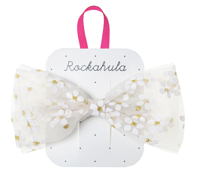 Glitter Flower Bow Clip