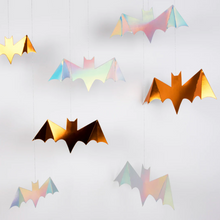 Load image into Gallery viewer, Halloween Foil Hanging Bats
