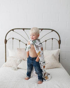 Dino Friends - Cotton Muslin Swaddle Blanket