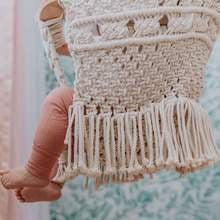 Load image into Gallery viewer, Macrame Swing Natural Cotton
